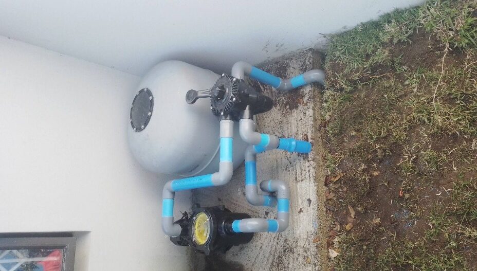 Pool backwash equipment
