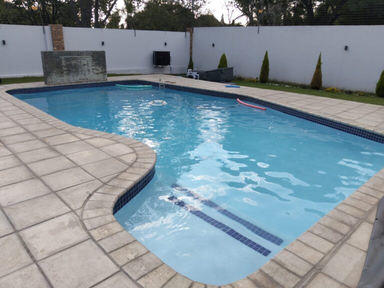 Clean pool with tiled steps, Johannesburg