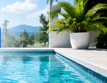 Sparkling clean swimming pool